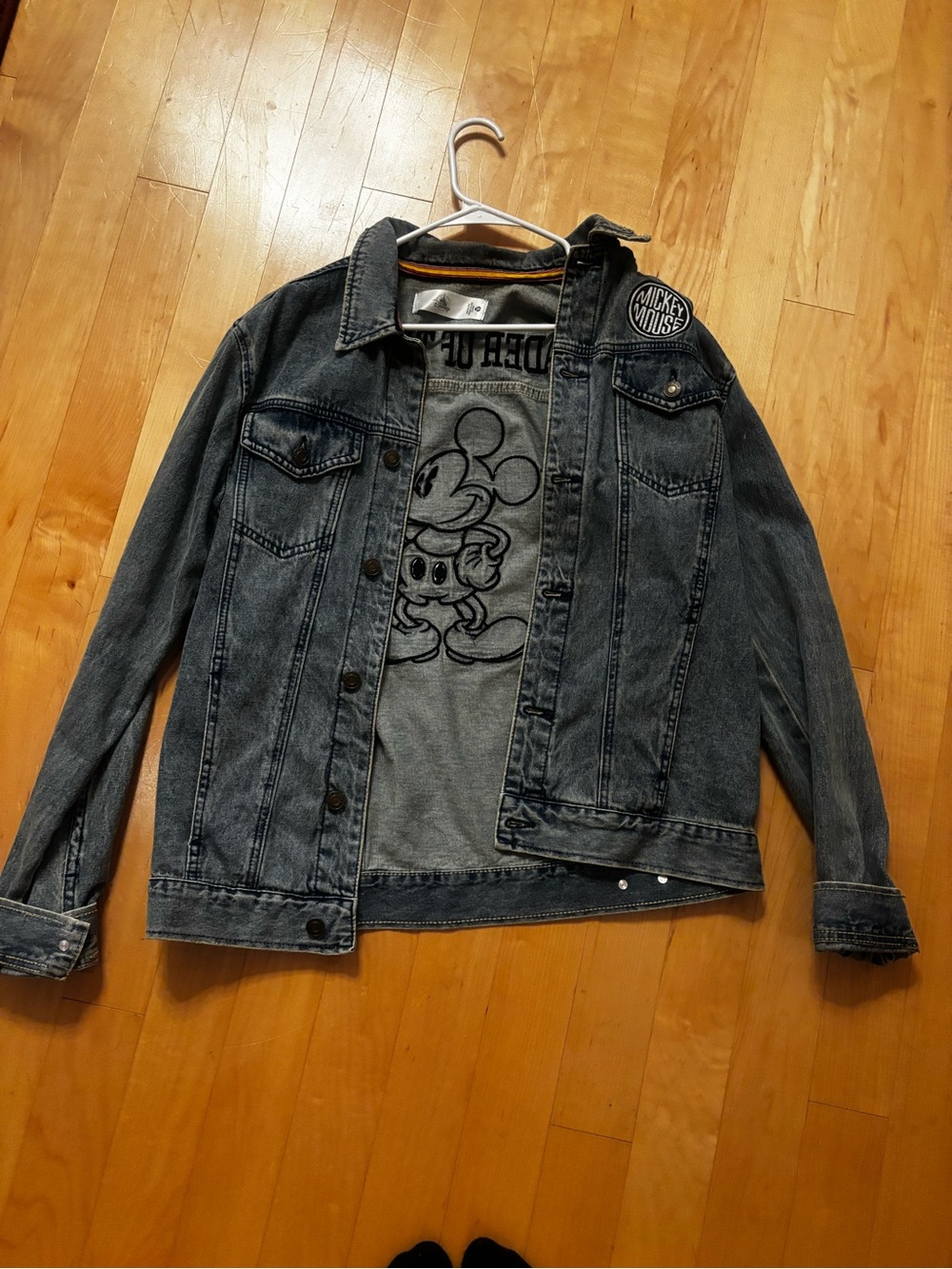 Disney women’s  Blue Denim Mickey Mouse Jean Jacket